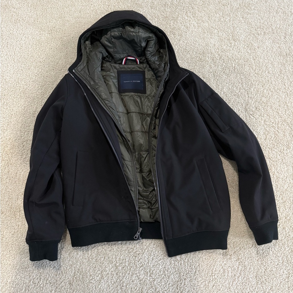 Men's Black Tommy Hilfiger Jacket